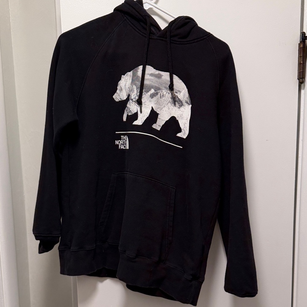 The North Face Black Hoodie with Bear Design